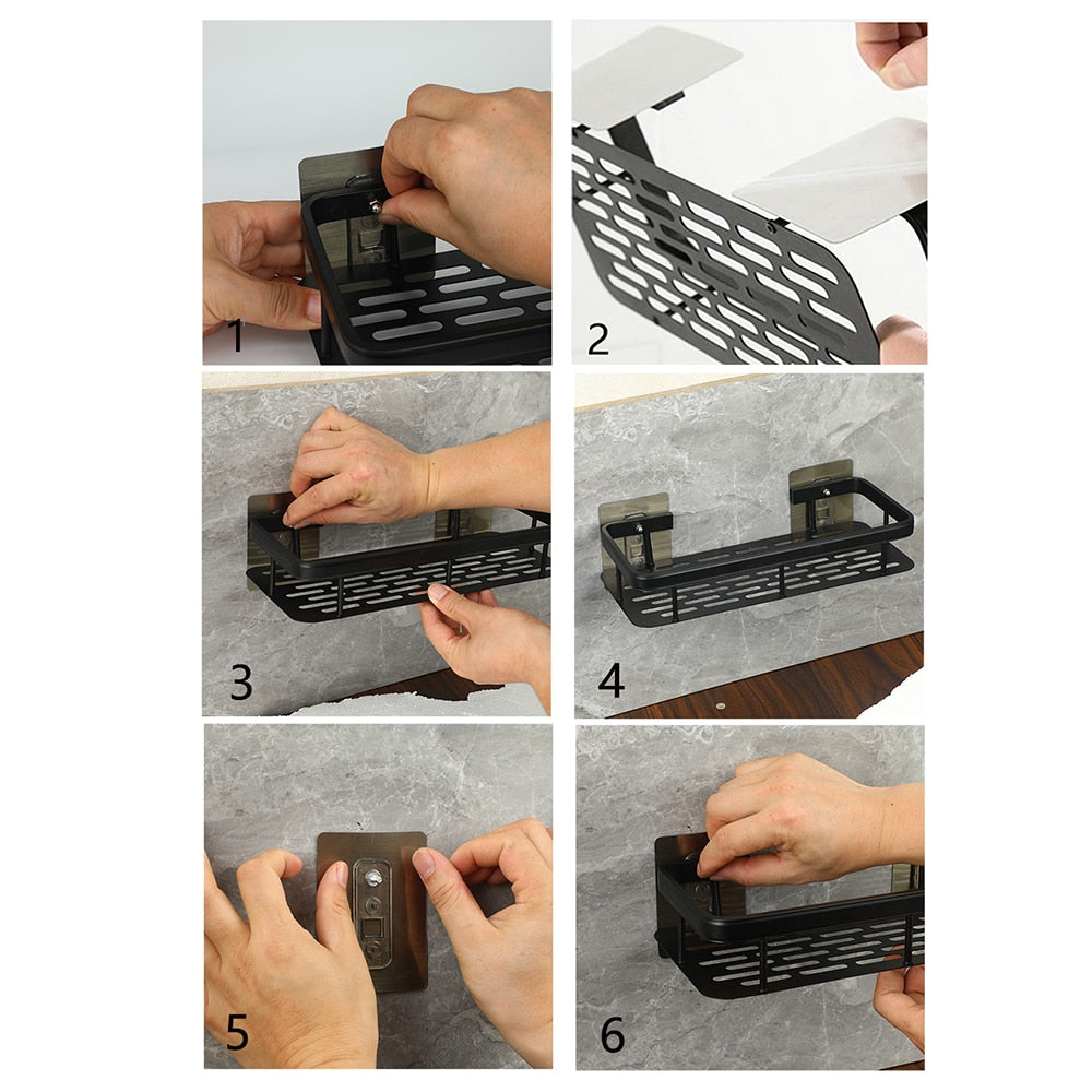 Frendorf | Badezimmerregale Eckregal ohne Bohren Duschregalhalter