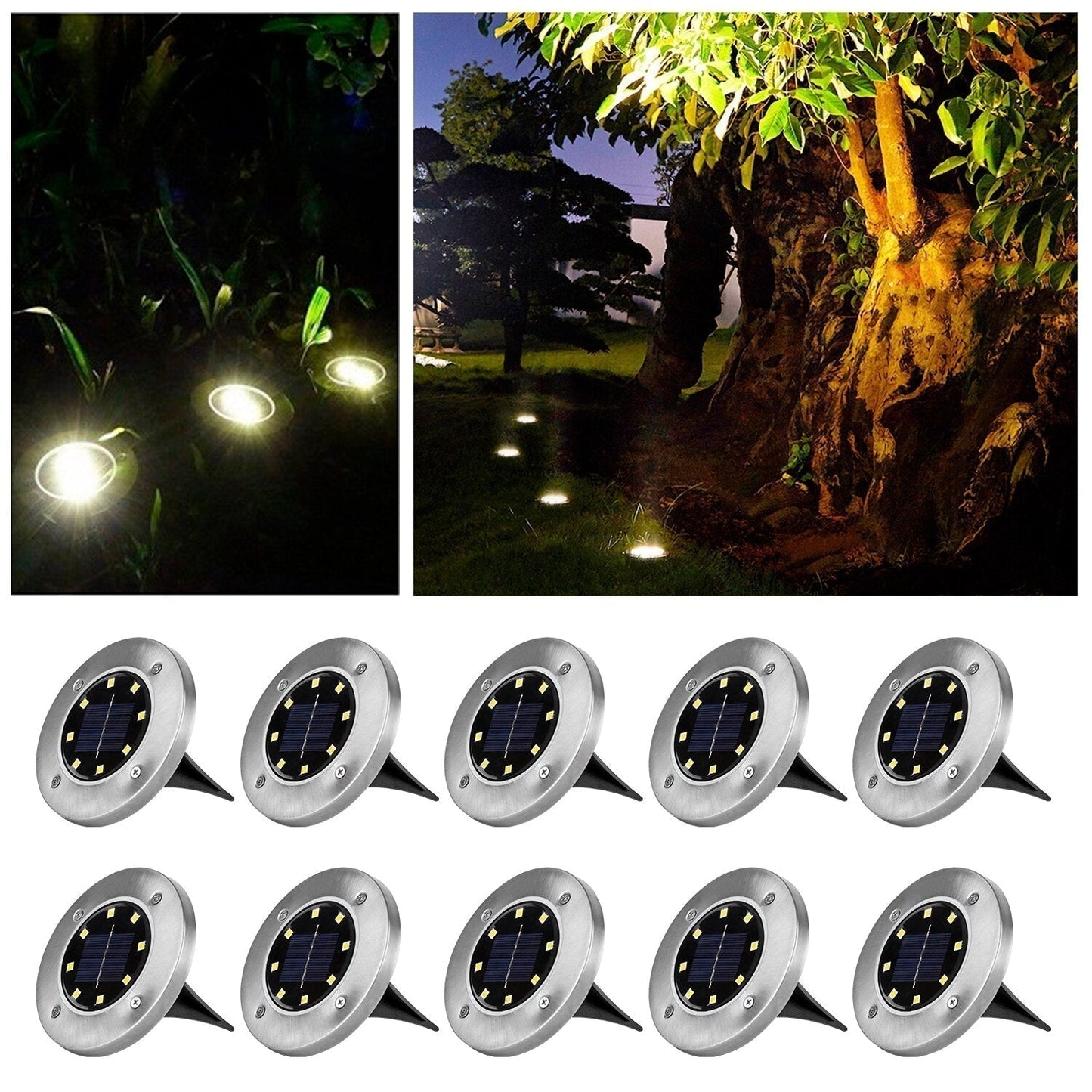 Frendorf | LED Solar Gartenbeleuchtung Deluxe - Beleuchten Sie Ihren Garten mit Leichtigkeit
