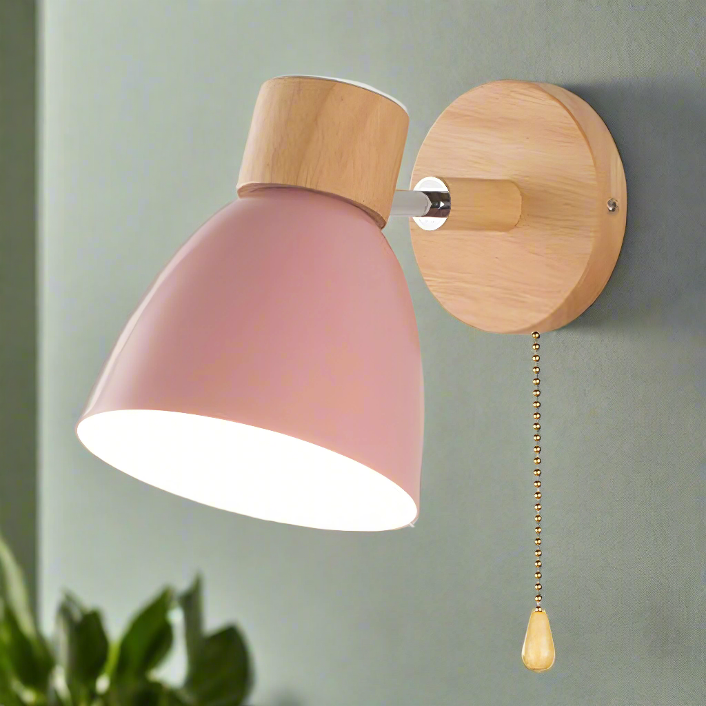 Frendorf - Nordic-modern hanging switch wall lamp made of wood