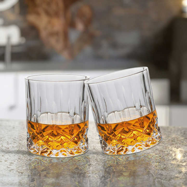Frendorf | 330ml Whiskeyglas – robust und stilvoll, perfekt zum Servieren von Whiskey, Bourbon oder anderen Spirituosen, entworfen um Geschmack und Aroma zu verbessern, ideal für Hausbars, um Gäste zu unterhalten oder zum entspannten Trinken.
