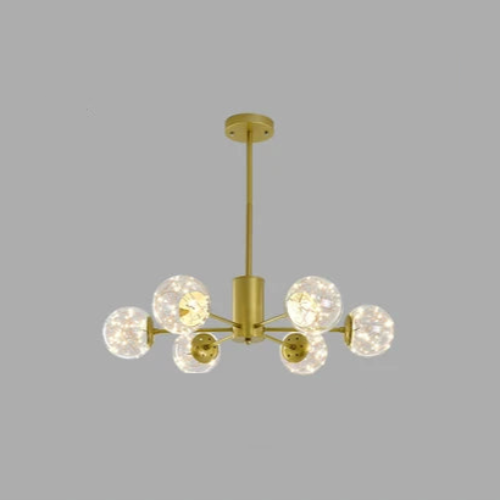 Frendorf | AuroraSphere Glaskugel-Kronleuchter | Eleganter Designerleuchter | Modern & Luxuriös