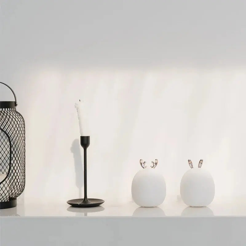 Frendorf | GlowCritter Nachtlampe | USB Wiederaufladbare LED Kinderlampe | Leuchtende Tier-Dekoration | Hase & Reh