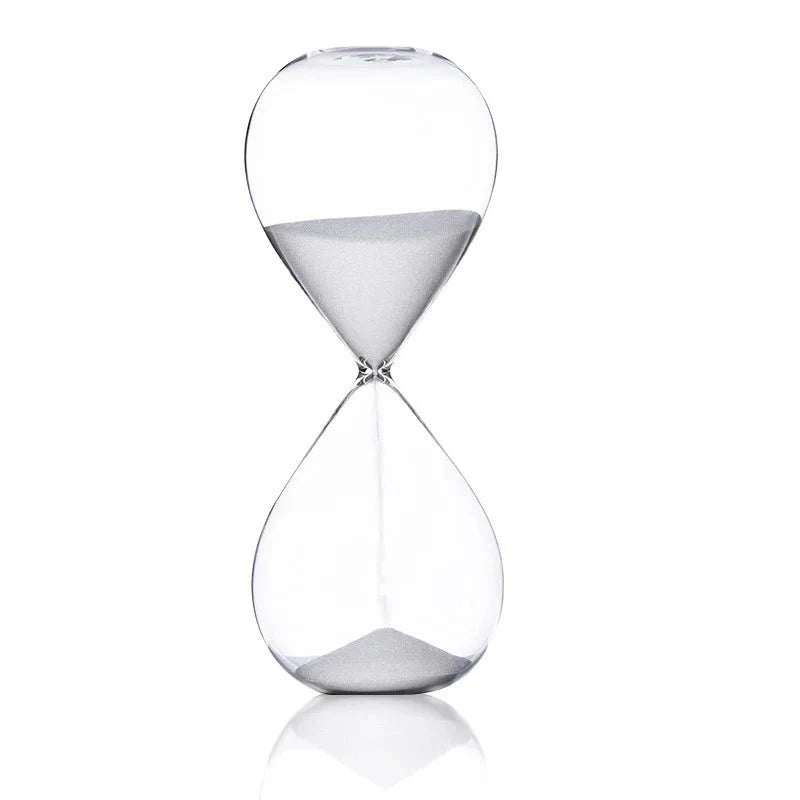 Glas Sanduhr Timer | Stilvolle Dekoration mit 5/10/30/60 Minuten Zeitangabe