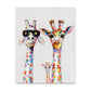 Wandkunst-Leinwanddruck, farbiges Tierbild, Giraffengemälde, Familie für Wohnzimmer, Heimdekoration, ohne Rahmen