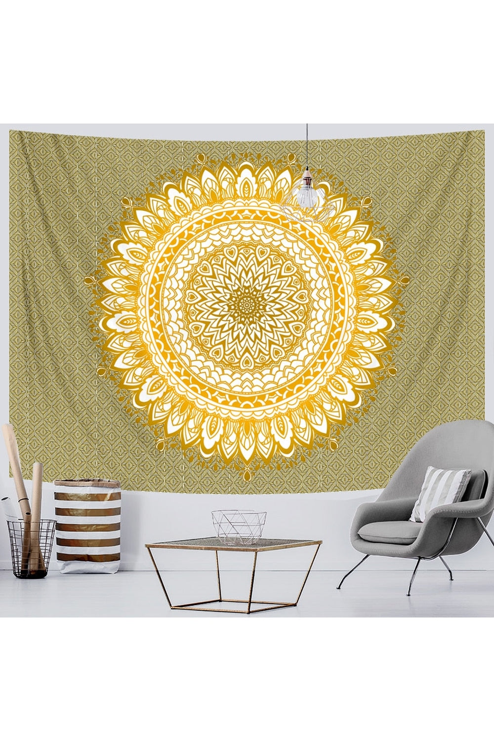 Trippy Mandala Wandteppich