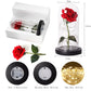 Frendorf | Ewige Rose in Glasdome | Handverlesen, LED-beleuchtet & Ideal für romantische Geschenke und Wohnkultur