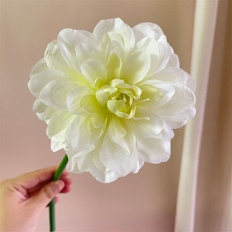 Frendorf | 34 cm Künstliche Dahlienblume Realistischer Fake-Dahlienstrauß für Wohnkultur Hochzeitsarrangements Tischdekorationen und Blumenarrangements Lebenstaugliche Kunst-Dahlie mit weichen Blütenblättern und strapazierfähigen Stielen
