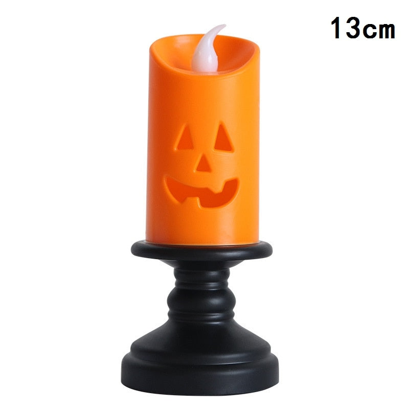 Halloween Kerzenlicht LED Bunte Kerzenhalter Tischdekoration Kürbisparty Fröhliche Halloween-Party-Dekoration für Zuhause 2024