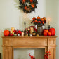Halloween Fake Smiling Face Pumpkin Seidenahornblätter Bouquet für Party Erntedankfest Zuhause Kamin Tisch Herbst Dekoration