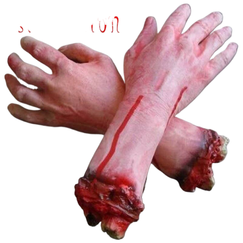 Halloween Horror Fake Arm Hand Latex Simulation Life Size Scary Arm Abgetrennte Hand Blutige Halloween Requisite Geisterhafte Party Dekoration