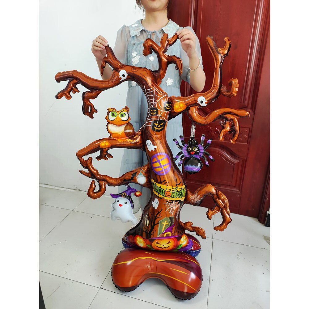 Halloween aufblasbarer Geist Baum Ballons Kürbisse Mumie Miko für Outdoor Indoor Garten Halloween Party Kinder aufblasbares Spielzeug Deko
