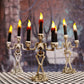 Halloween Skull LED Kerzenlicht Geisterhand Kerzenhalter Batteriebetriebene LED Licht Flammenloses Licht Horror Requisiten Halloween Party Bar Deko