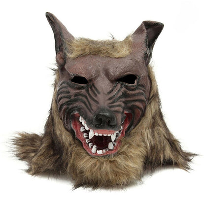 Halloween Terror Dekor Latex Gummi Wolf Kopf Haar Maske Werwolf Handschuhe Kostüm Party Gruselig Dekor