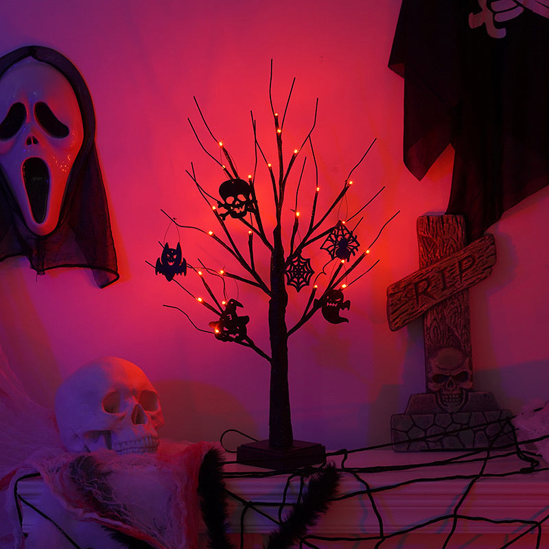 Halloween Baum Licht Led Feiertags Party Layout Heimat Dekorative Lampe
