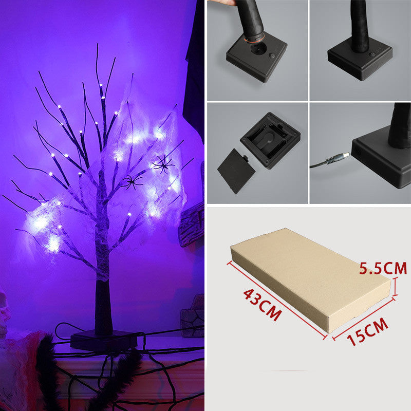 Halloween Baum Licht Led Feiertags Party Layout Heimat Dekorative Lampe