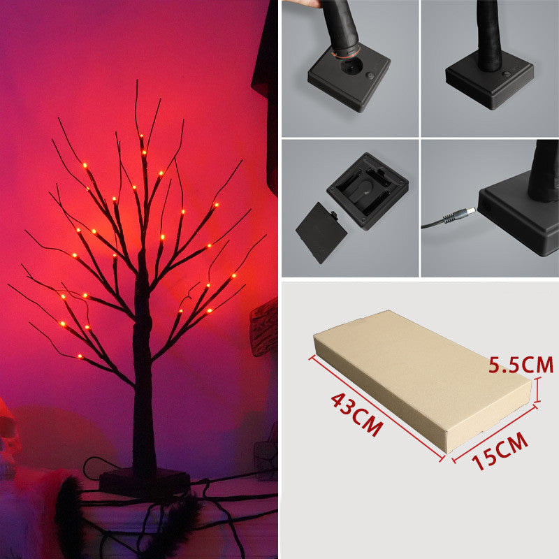 Halloween Baum Licht Led Feiertags Party Layout Heimat Dekorative Lampe