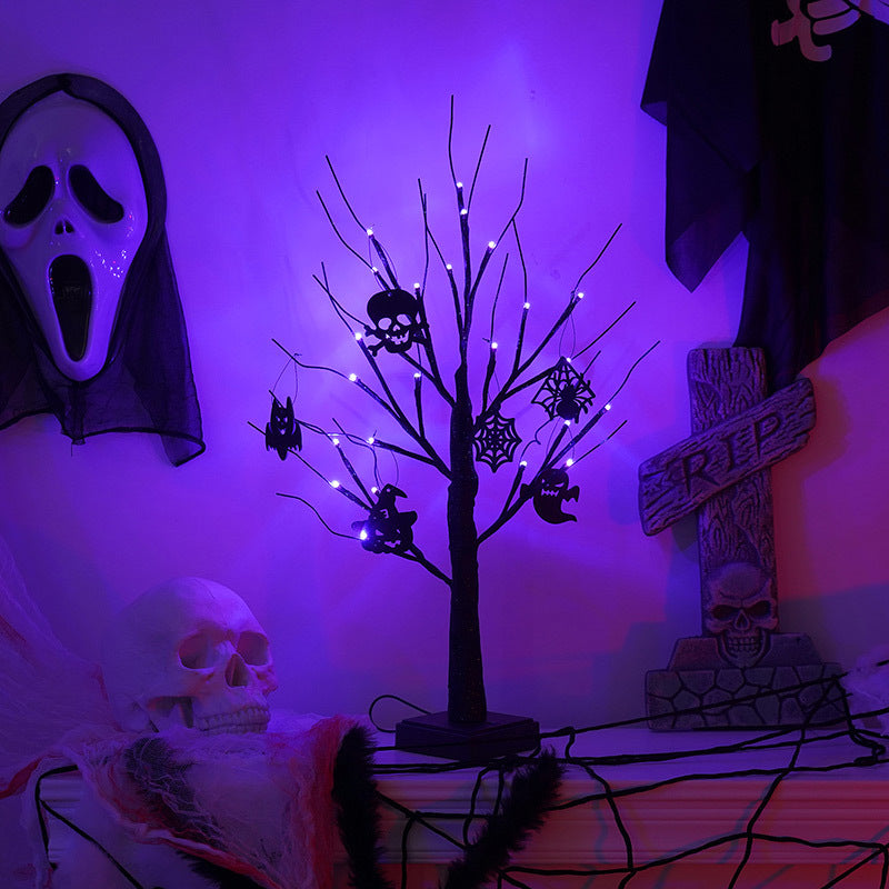Halloween Baum Licht Led Feiertags Party Layout Heimat Dekorative Lampe