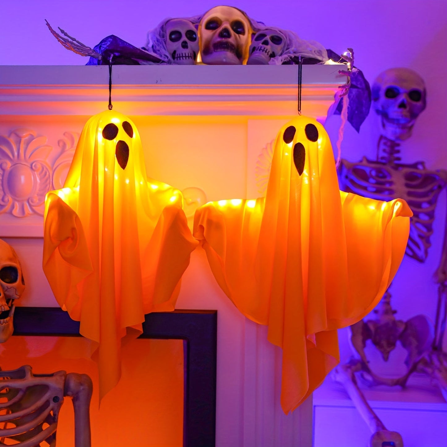 Frendorf | Spooky Halloween Stoffgeist Hängeleuchten für Partyschmuck