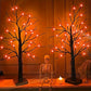 Frendorf | GlowHaunt LED Halloween Birkenbaum | Stimmungslicht | Leuchtende Deko in Orange & Lila