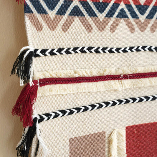 Handgewebte geometrische Muster Quasten Wandbehang
