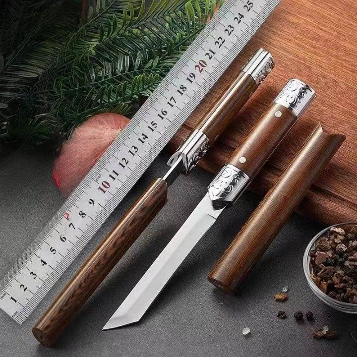 Handgefertigtes Utility-Messer mit japanischem Holzgriff