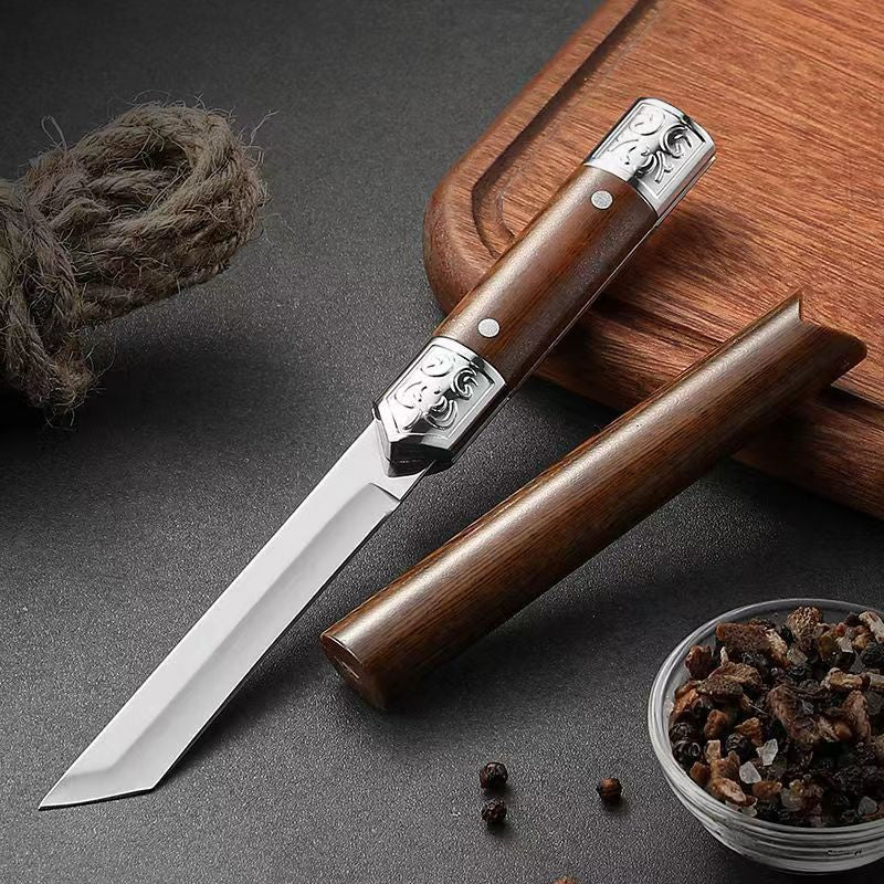 Handgefertigtes Utility-Messer mit japanischem Holzgriff