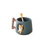 Handgefertigte Shiba Inu Hundeliebhaber Große TASSE Für Kaffee und Tee - Keramische Persönlichkeit Süße Shiba Inu Tasse Mit Deckel und Löffel