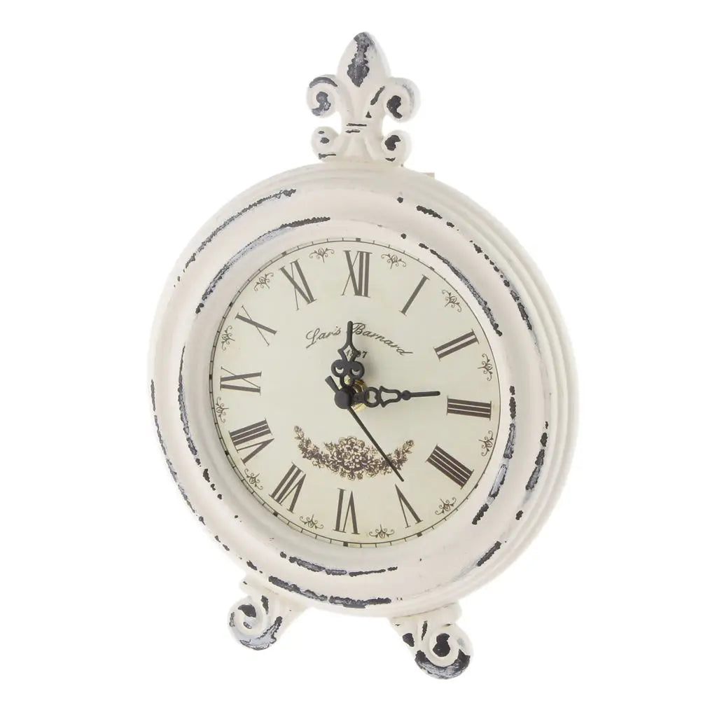 Vintage Holzstil Tischuhr mit Alarm