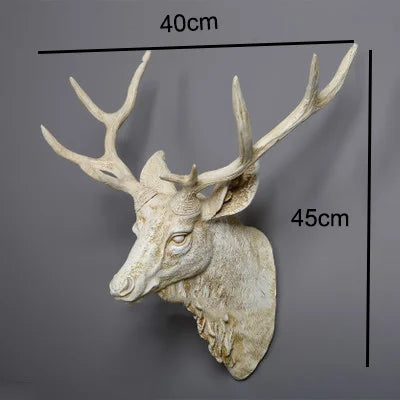 Faux Rehkörper, Faux Taxidermie Tierkopf Wanddekoration Handgemachte Bauernhausdekoration Harz Wohnaccessoires Modern für die Wand