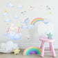 Frendorf | Einhorn- und Regenbogen-Wandaufkleber