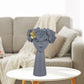 Nordic Mädchen Kopf Blume Harz Vase Statue Blume Blumen Vasen für Büro Desktop Trockene Blumen Ornamente Dekor Container