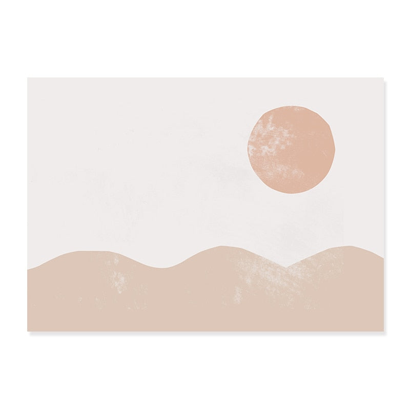 Abstrakte Beige Wandkunst Leinwanddrucke