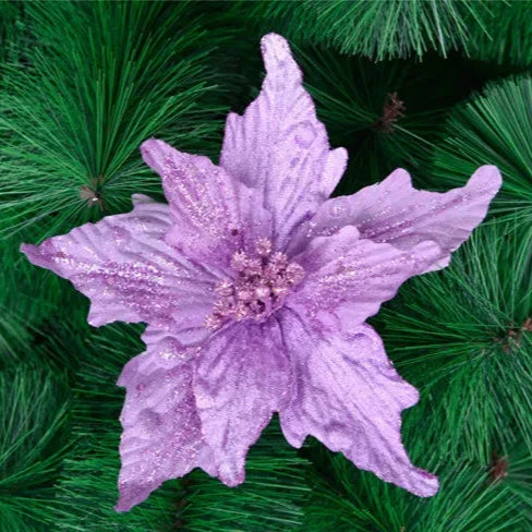 Frendorf | 5pcs Lila Blumen Weihnachtsbaum Girlande