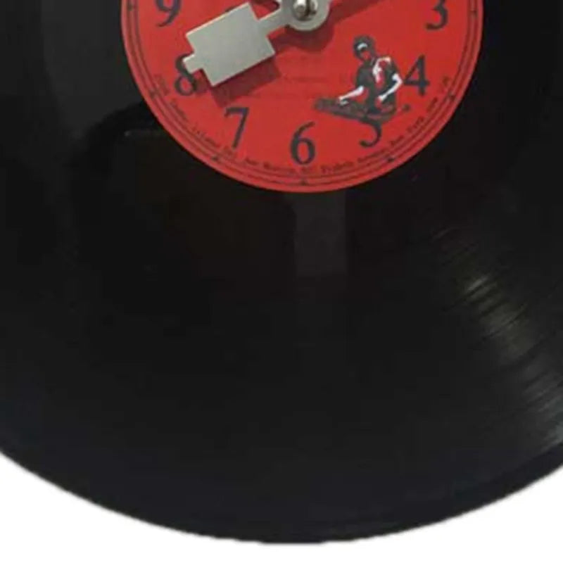 Europäische Retro nostalgische ultraleise Uhr Vinyl-Schallplatten Persönlichkeits-Wanduhr Café Bar dekorative Wanduhr