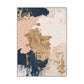 HD Nordic Abstract Wandkunst Handgemalte Ölgemälde in Blau Rosa Gold auf Leinwand