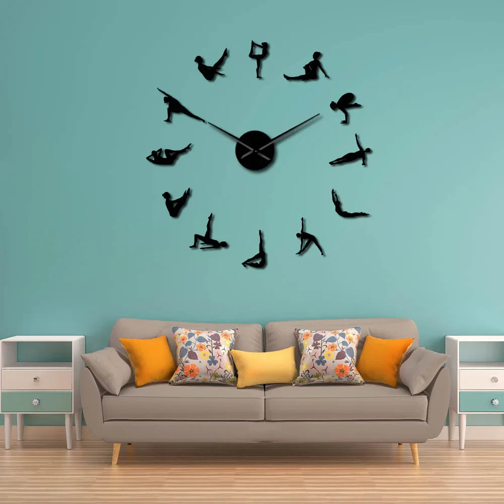Pilates Posen DIY Wanduhr