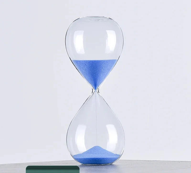 Glas Sanduhr Timer | Stilvolle Dekoration mit 5/10/30/60 Minuten Zeitangabe