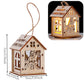 DIY Holz Hängendes Haus Dekor Leuchtende Lampe