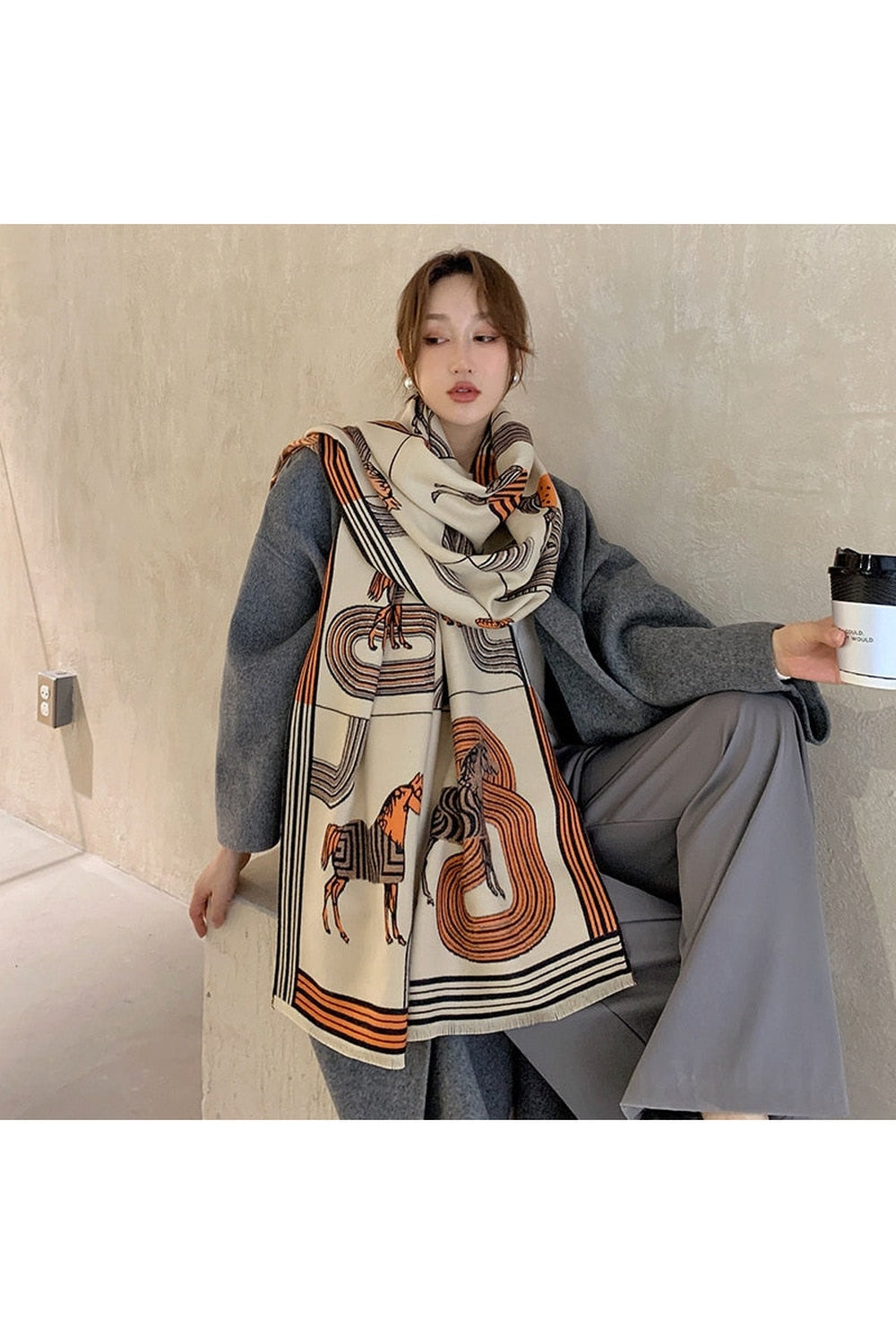 Herbstdekoration Cashmere Luxus Schals