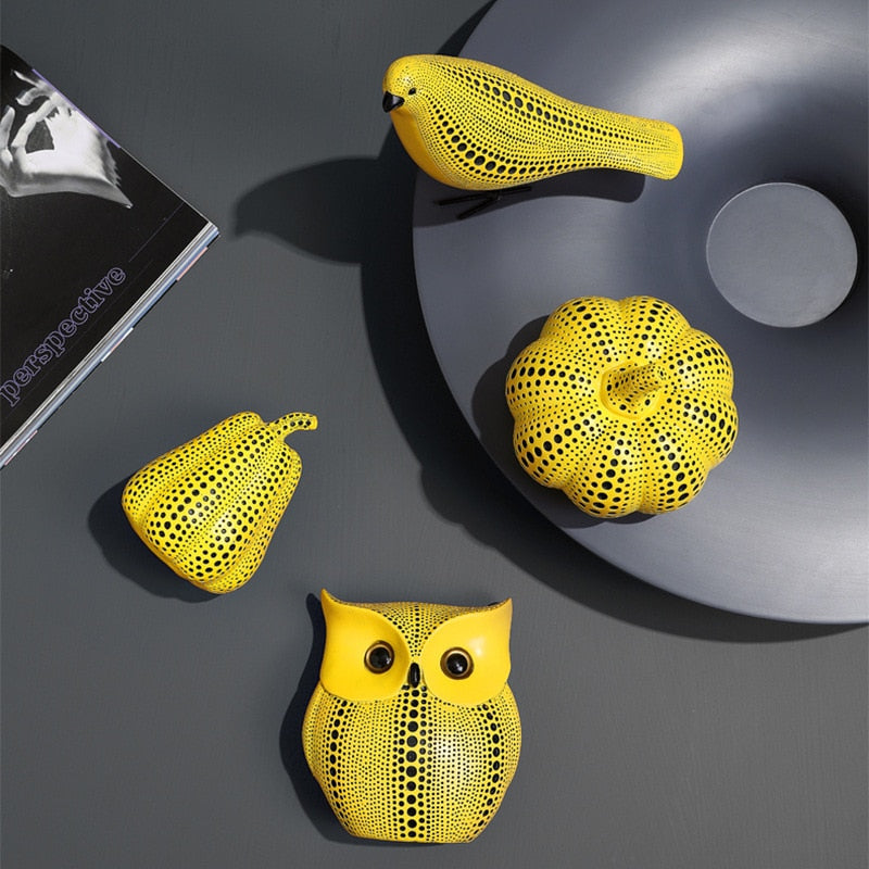 Kusama Yayoi Stil Kürbis Skulpturen