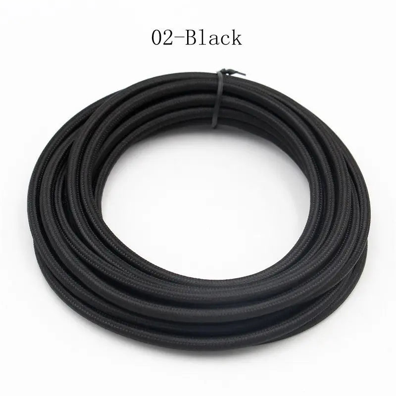 Frendorf | 2 Kern Vintage Textilstoff Elektrische Draht – Geflochtener Flex-Kabel für Beleuchtung (2m, 3m, 5m, 10m)