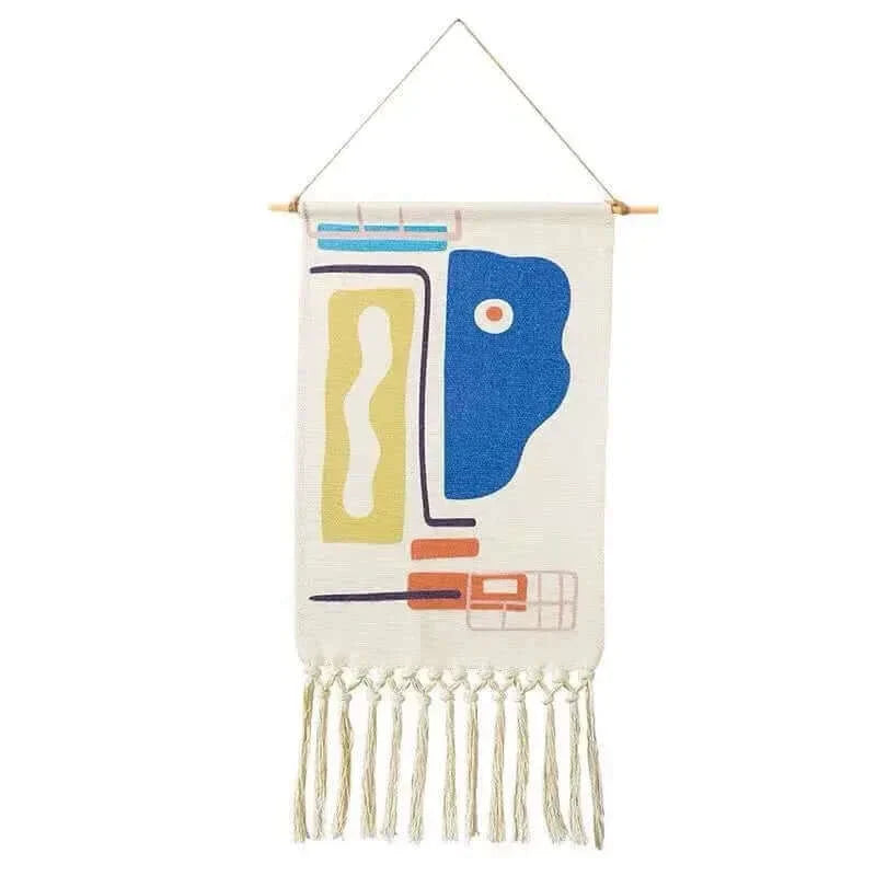 Macrame Hängender Baumwollteppich