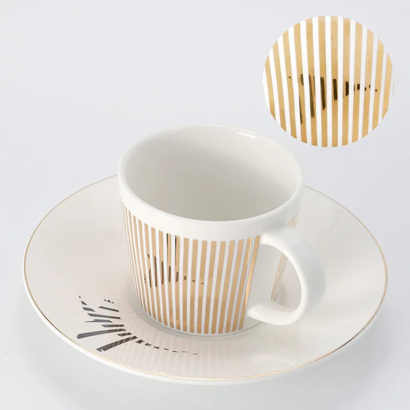 Kreative dynamische Spiegelreflexbecher Leopard anamorpher Zebra-Becher Luycho Kaffee Tee Becher Set mit Untersetzer 90ml-225ml