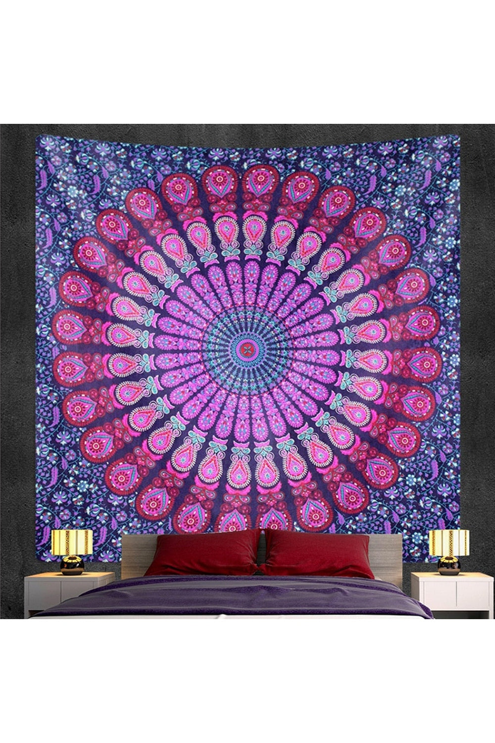 Trippy Mandala Wandteppich
