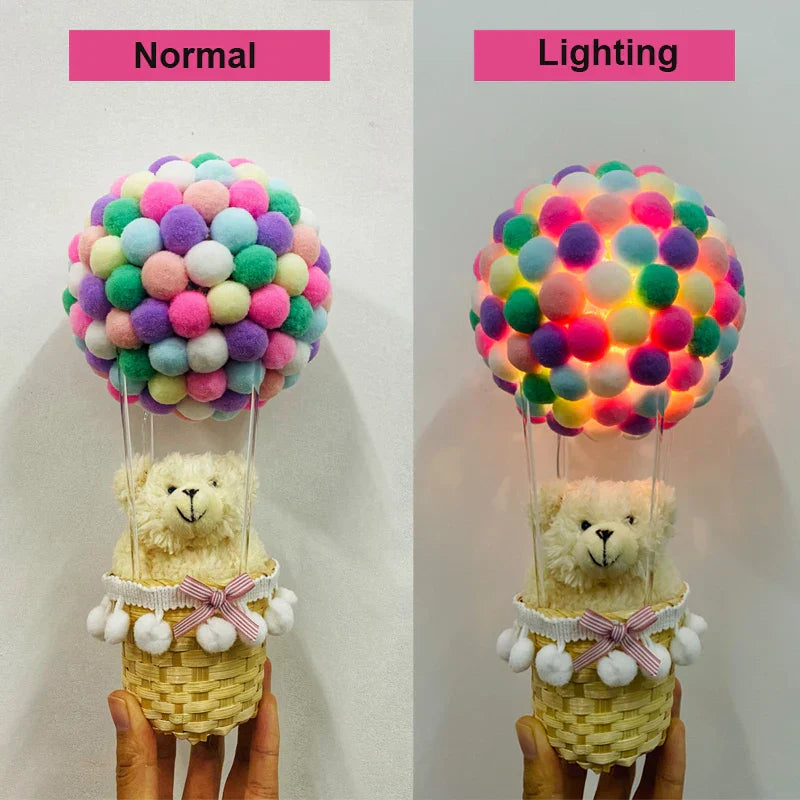 DIY Heißluftballon-förmige fliegende Tiere Nachtlampe