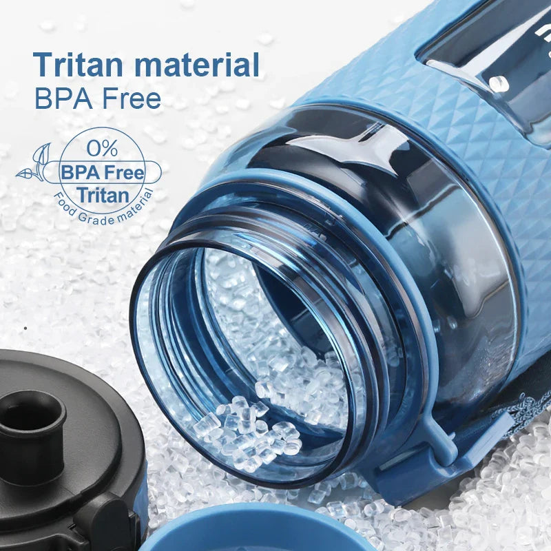 UZSPACE Sport-Wasserflaschen, BPA-frei, tragbar, sturzsicher, auslaufsicher, großes Fassungsvermögen, Fitness-Wasserkocher, Tritan-Kunststoff-Trinkflasche