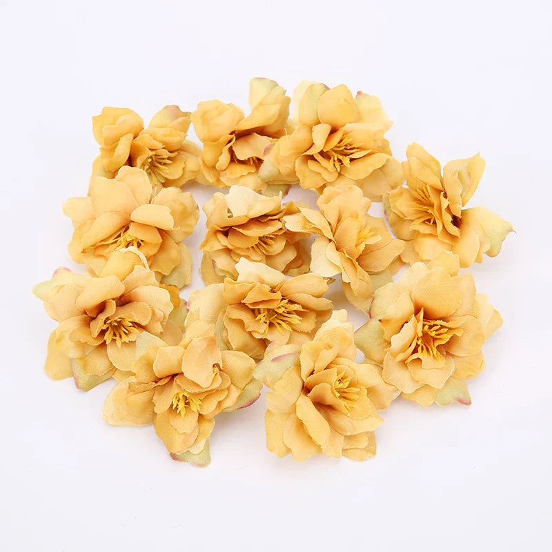 Frendorf | 10PCS Künstliche Seidenrose & Orchideenblüten – 5,5 cm Dekorative Blumen für DIY Kränze, Hochzeitsdekorationen und Heimwerkerprojekte