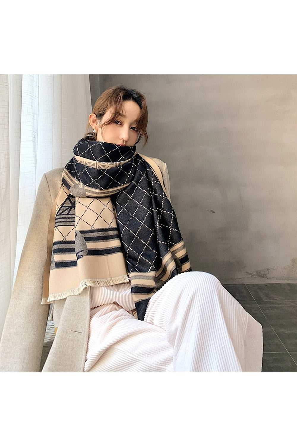 Herbstdekoration Cashmere Luxus Schals