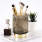 Elise Gold Foil Glas Makeup Halter & Organizer