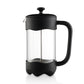 Frendorf | Kaffee Tee 1000ml French Press Kunststoff Schwarz Hitzebeständiges Borosilikatglas French Press Kaffeezubereiter